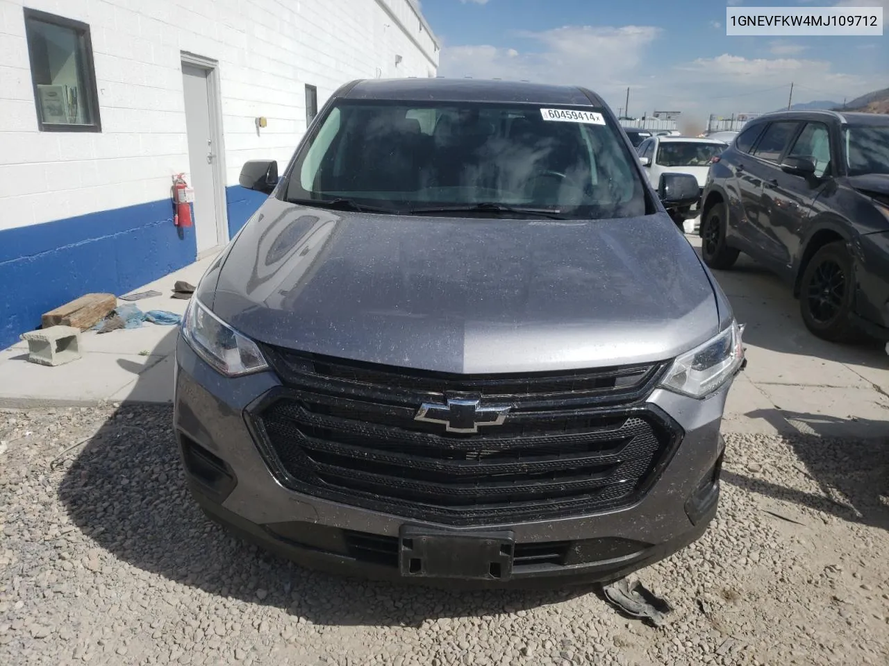 1GNEVFKW4MJ109712 2021 Chevrolet Traverse Ls