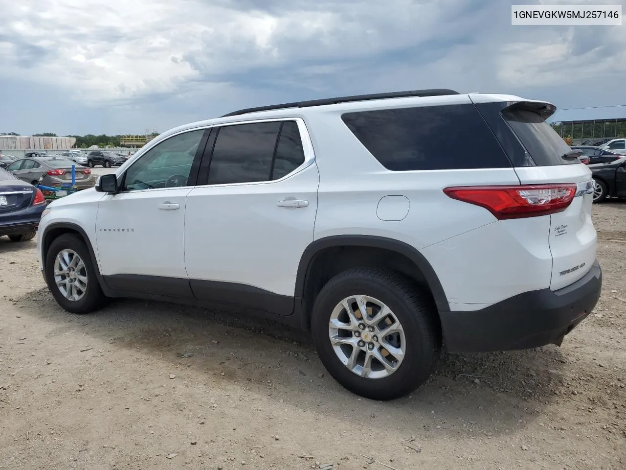 2021 Chevrolet Traverse Lt VIN: 1GNEVGKW5MJ257146 Lot: 60530574