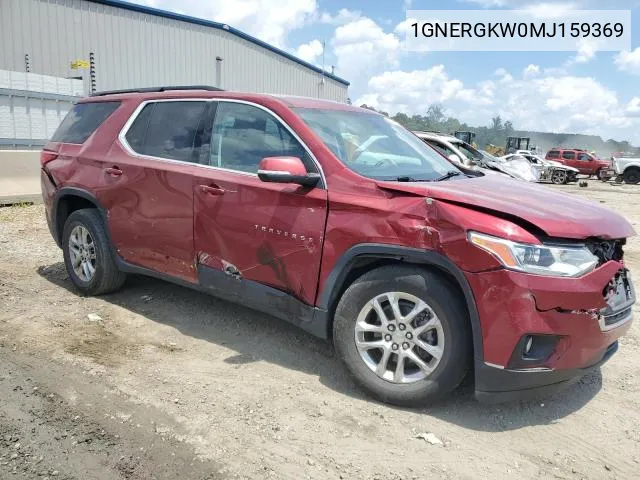 1GNERGKW0MJ159369 2021 Chevrolet Traverse Lt