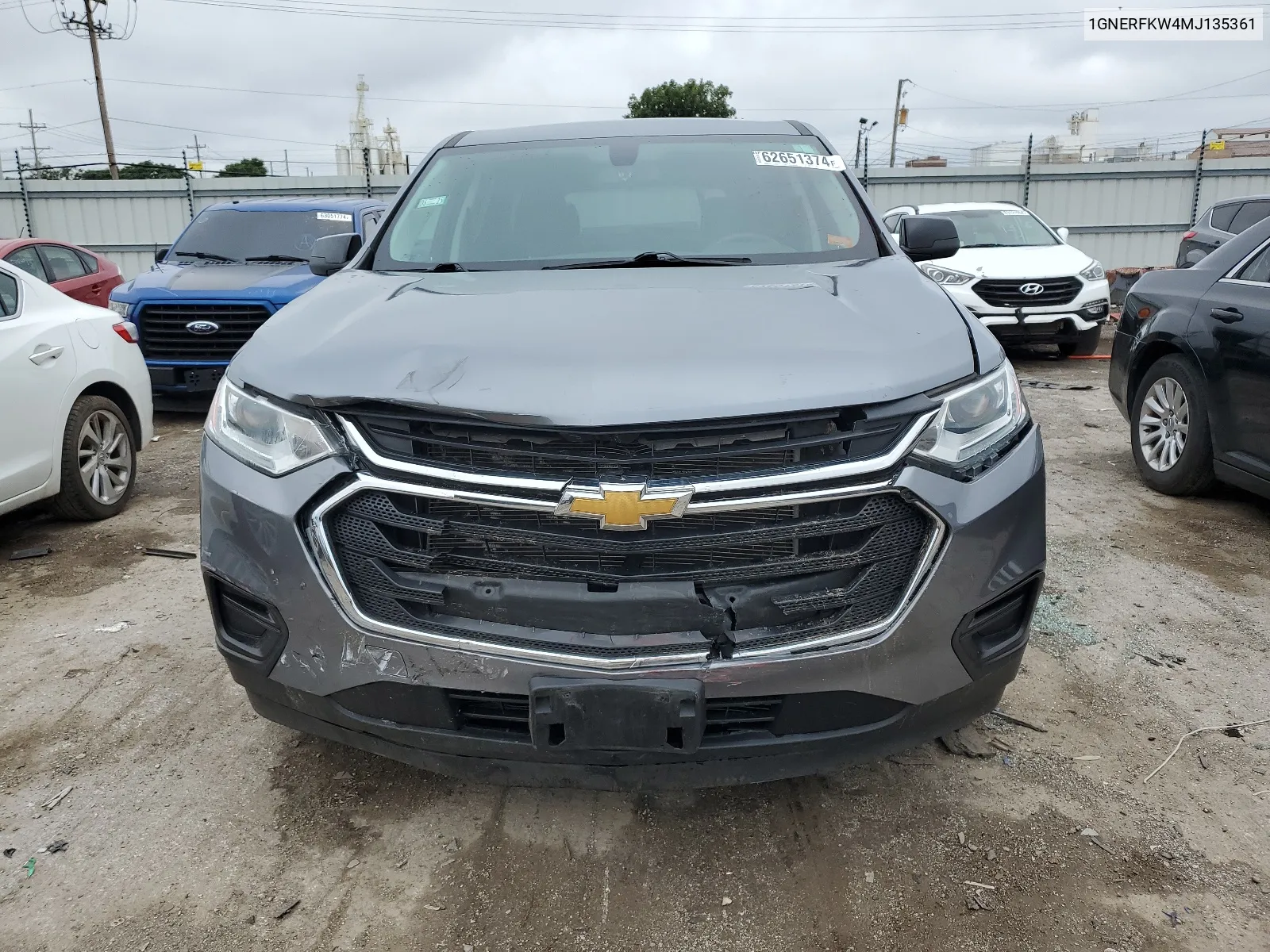 2021 Chevrolet Traverse Ls VIN: 1GNERFKW4MJ135361 Lot: 62651374