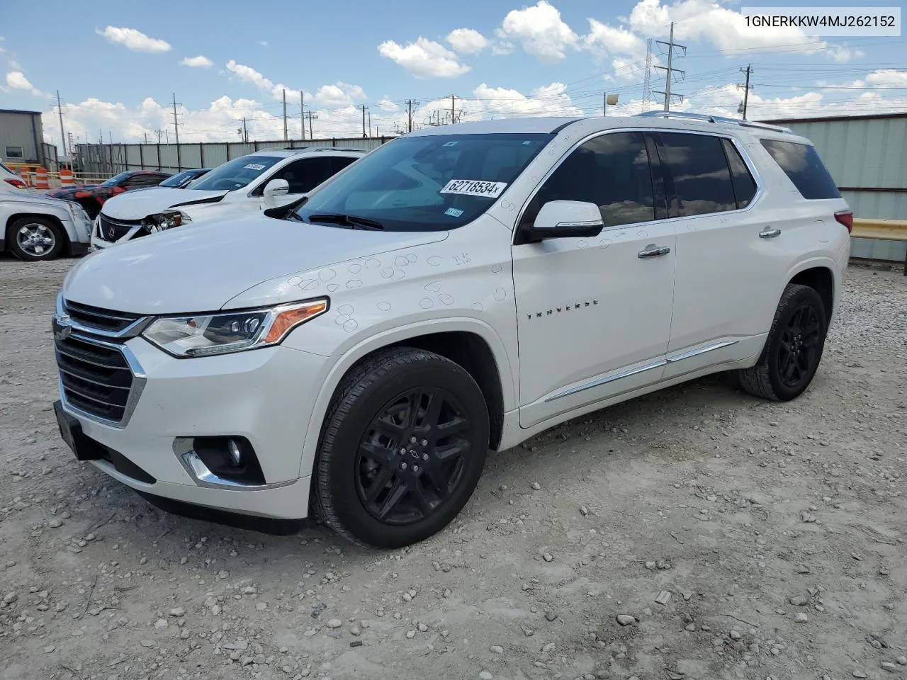 2021 Chevrolet Traverse Premier VIN: 1GNERKKW4MJ262152 Lot: 62718534