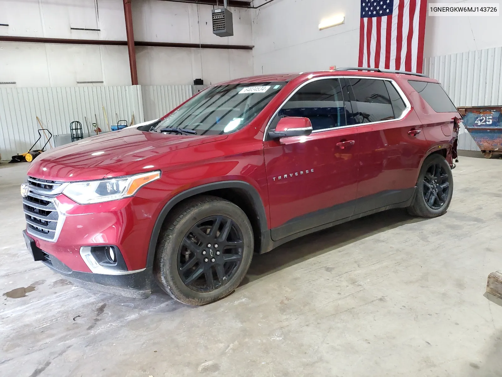 2021 Chevrolet Traverse Lt VIN: 1GNERGKW6MJ143726 Lot: 64034534