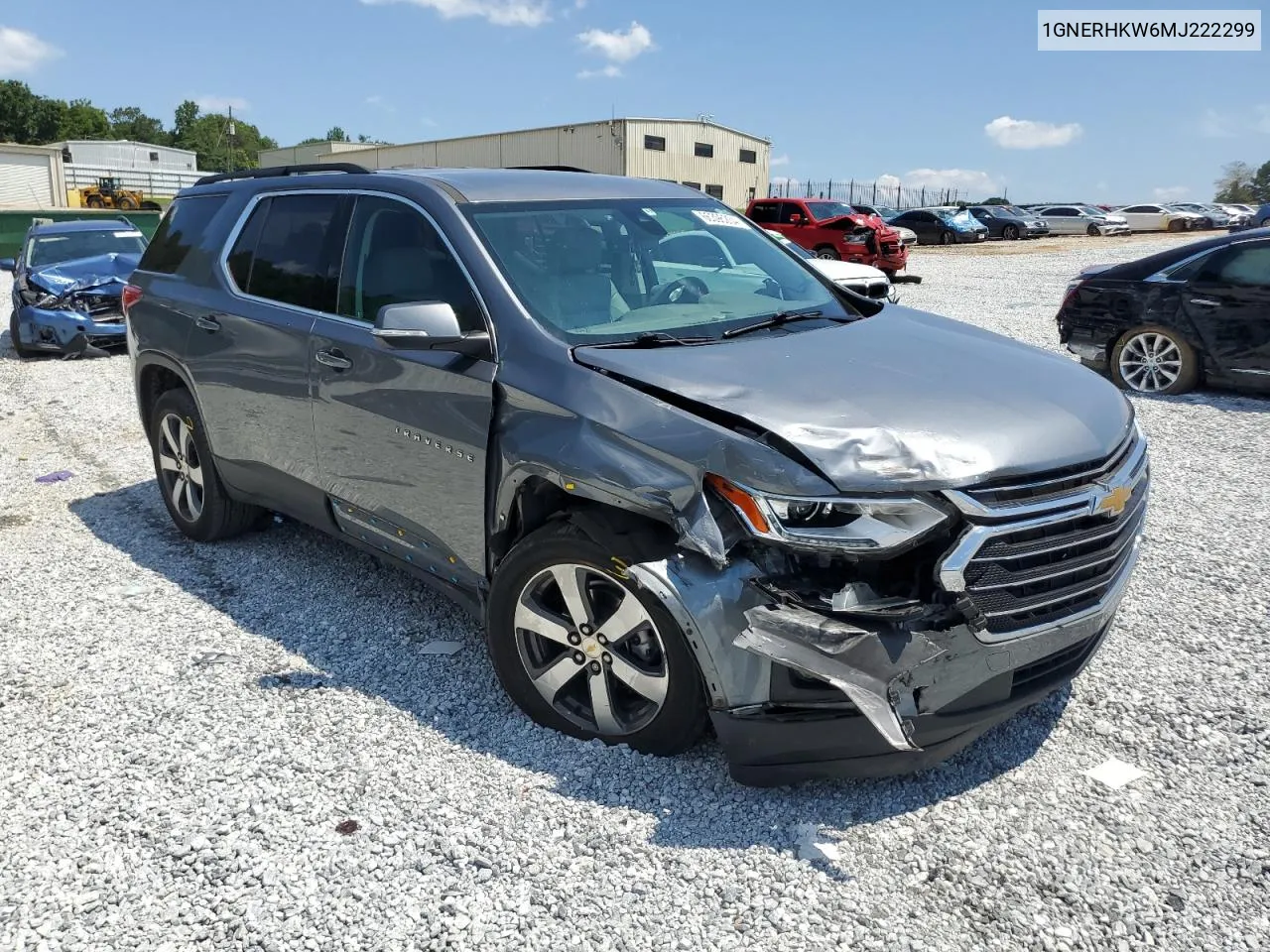 1GNERHKW6MJ222299 2021 Chevrolet Traverse Lt