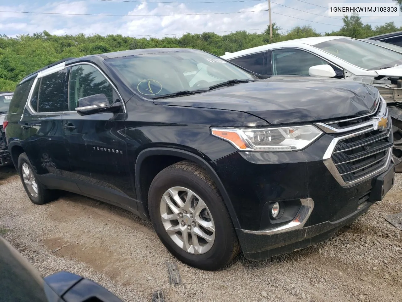 2021 Chevrolet Traverse Lt VIN: 1GNERHKW1MJ103303 Lot: 66804414