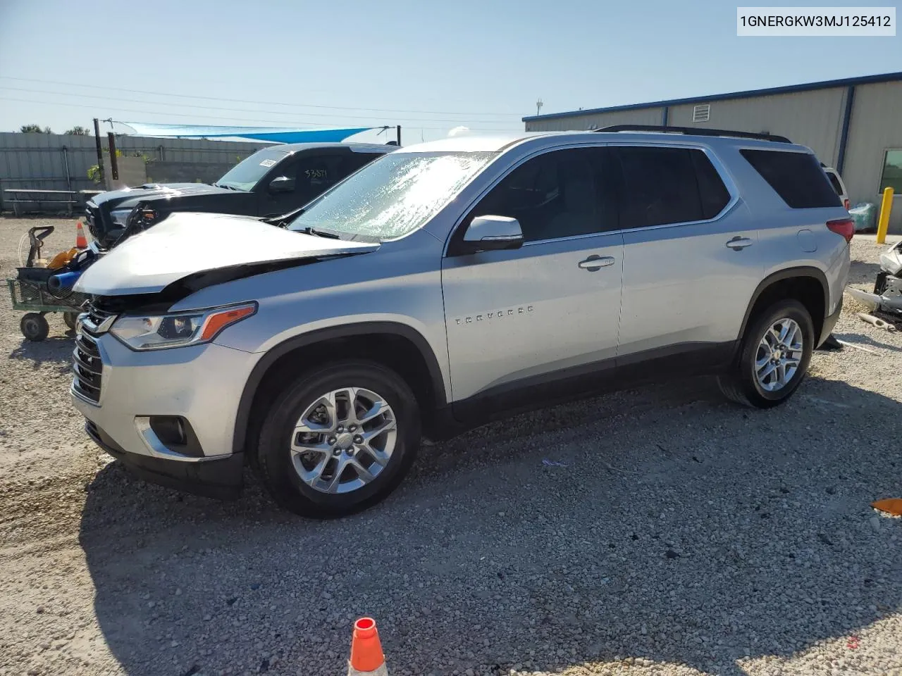 1GNERGKW3MJ125412 2021 Chevrolet Traverse Lt