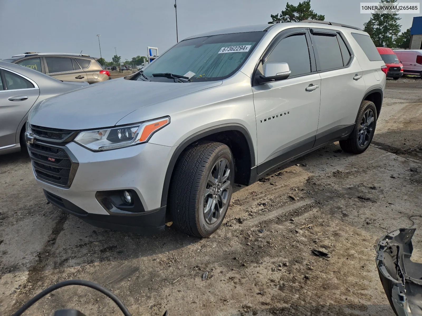 2021 Chevrolet Traverse Rs VIN: 1GNERJKWXMJ265485 Lot: 67362294