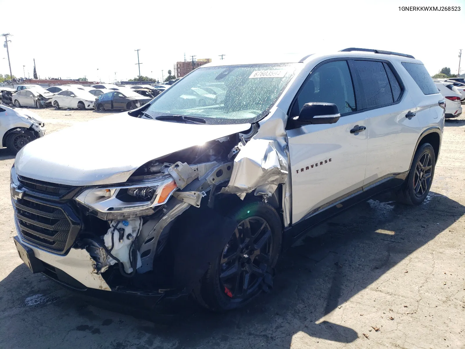 2021 Chevrolet Traverse Premier VIN: 1GNERKKWXMJ268523 Lot: 67603594