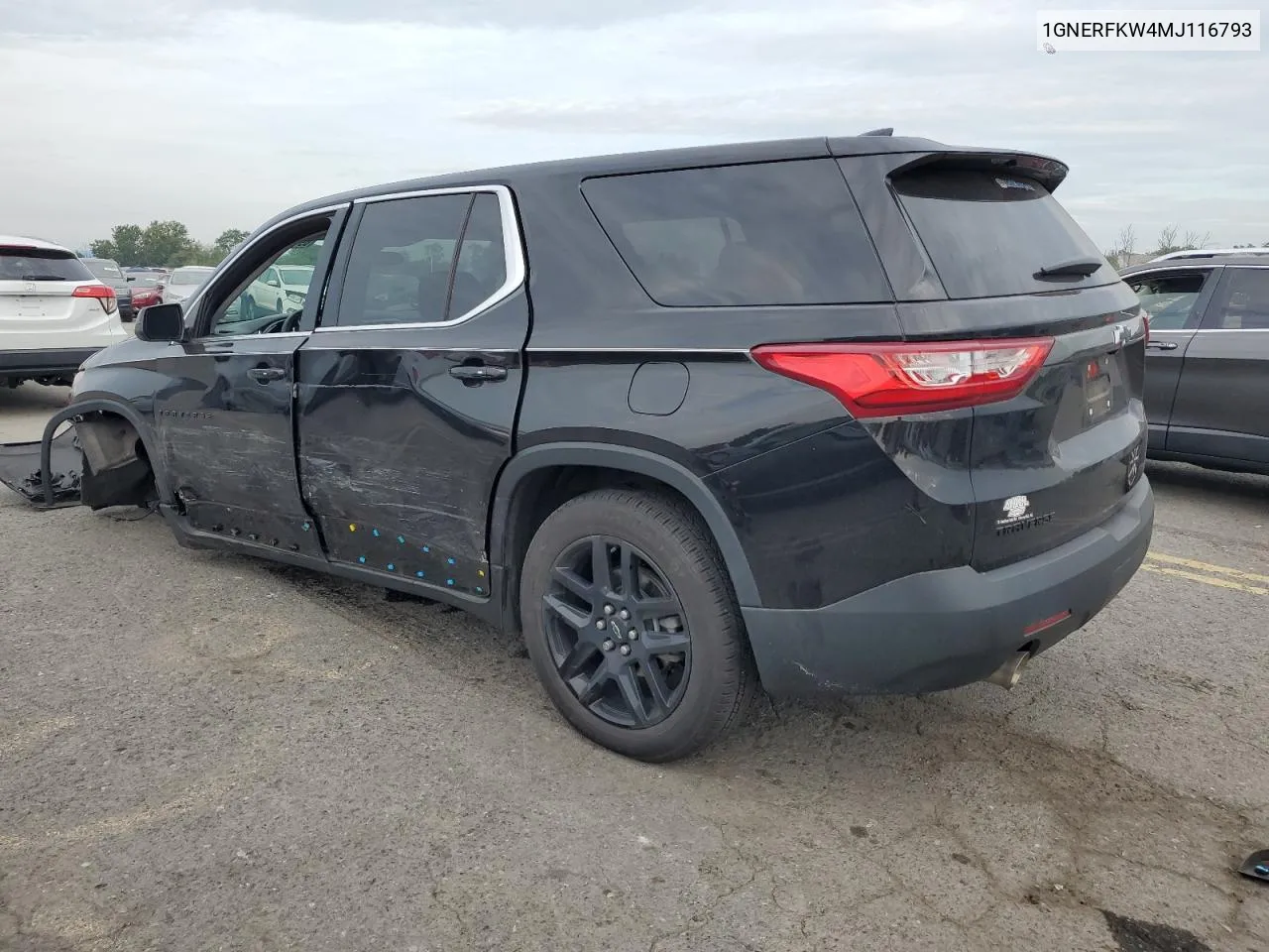 1GNERFKW4MJ116793 2021 Chevrolet Traverse Ls