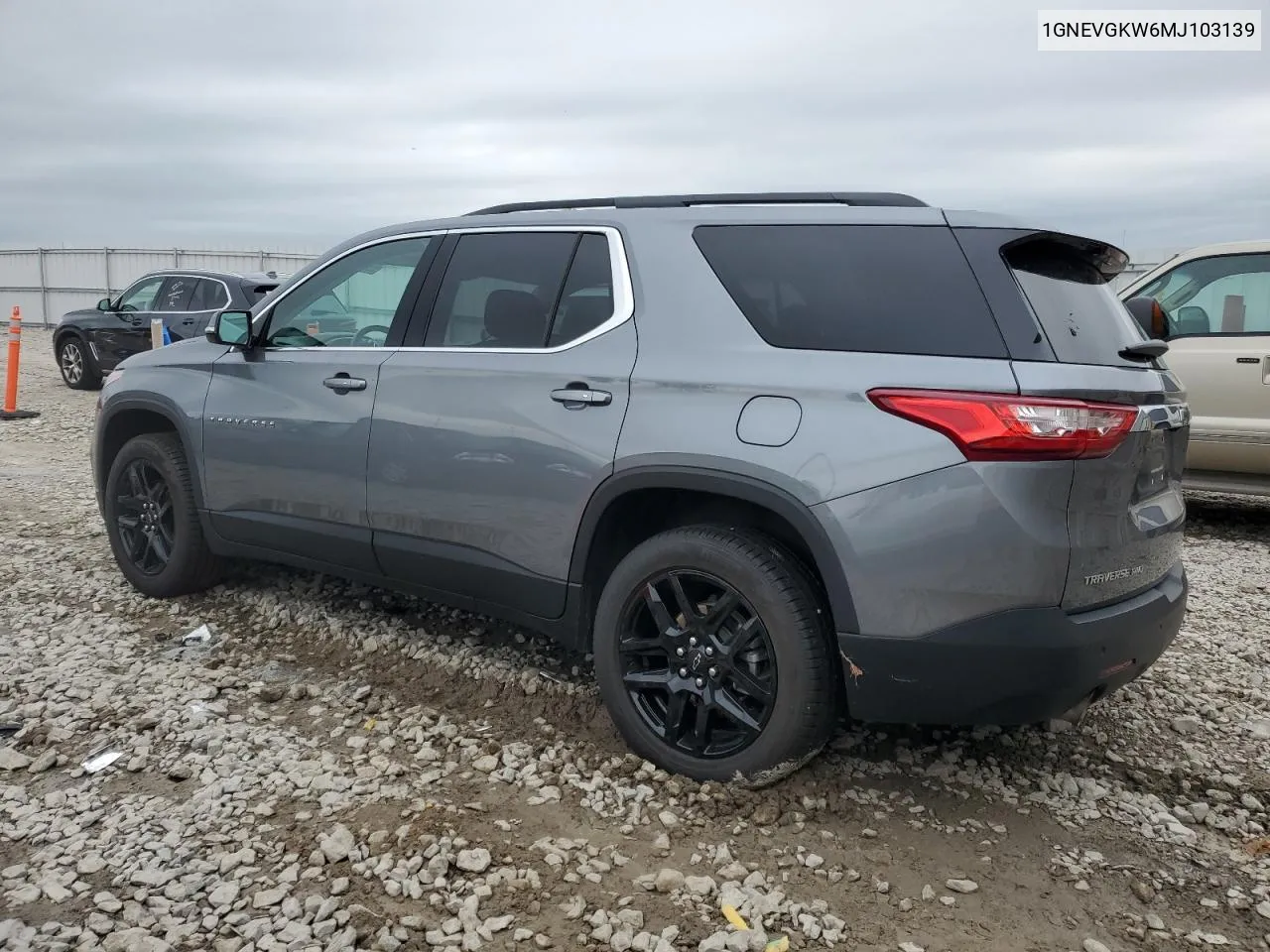 2021 Chevrolet Traverse Lt VIN: 1GNEVGKW6MJ103139 Lot: 69636174