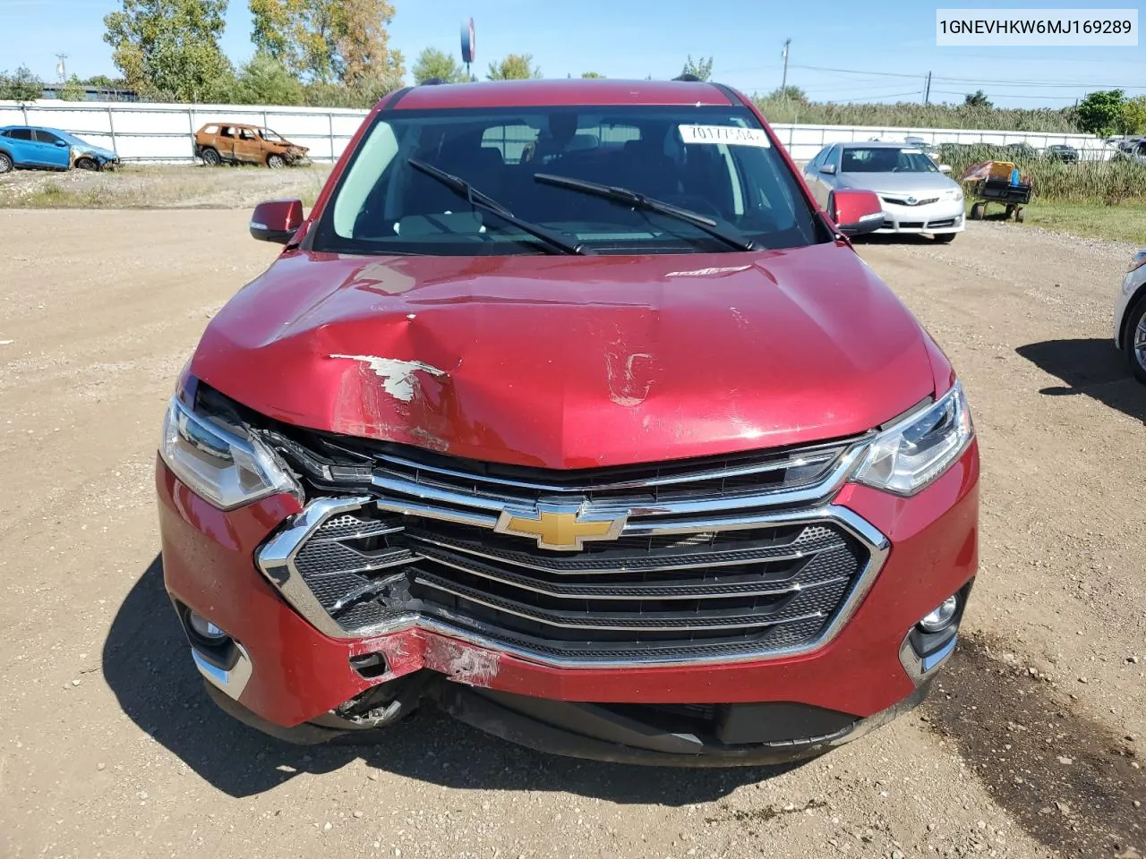 1GNEVHKW6MJ169289 2021 Chevrolet Traverse Lt