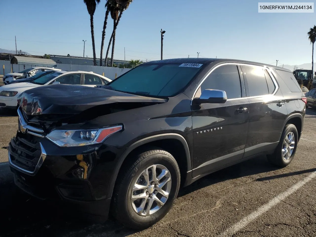 2021 Chevrolet Traverse Ls VIN: 1GNERFKW1MJ244134 Lot: 70815904