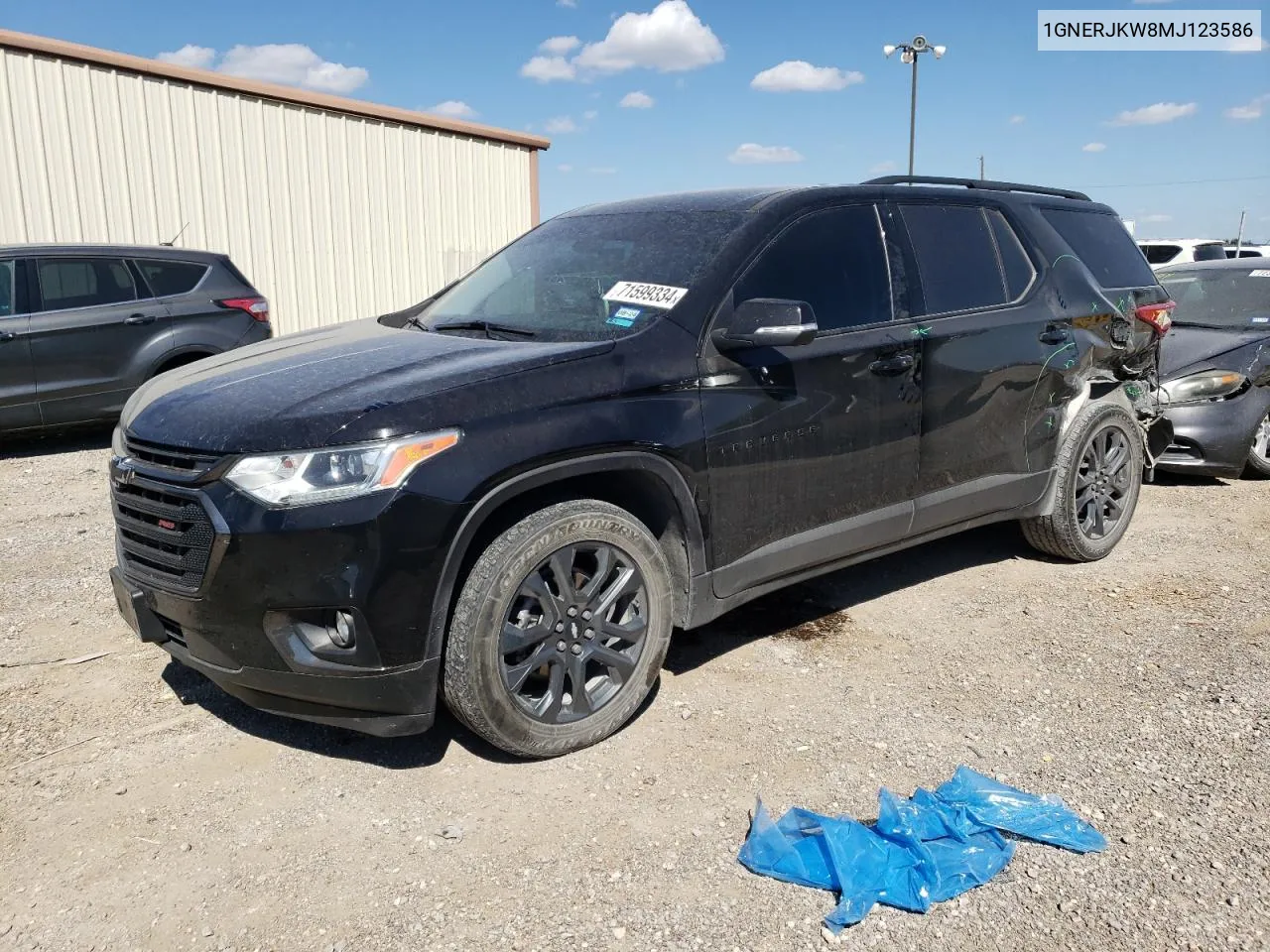 1GNERJKW8MJ123586 2021 Chevrolet Traverse Rs