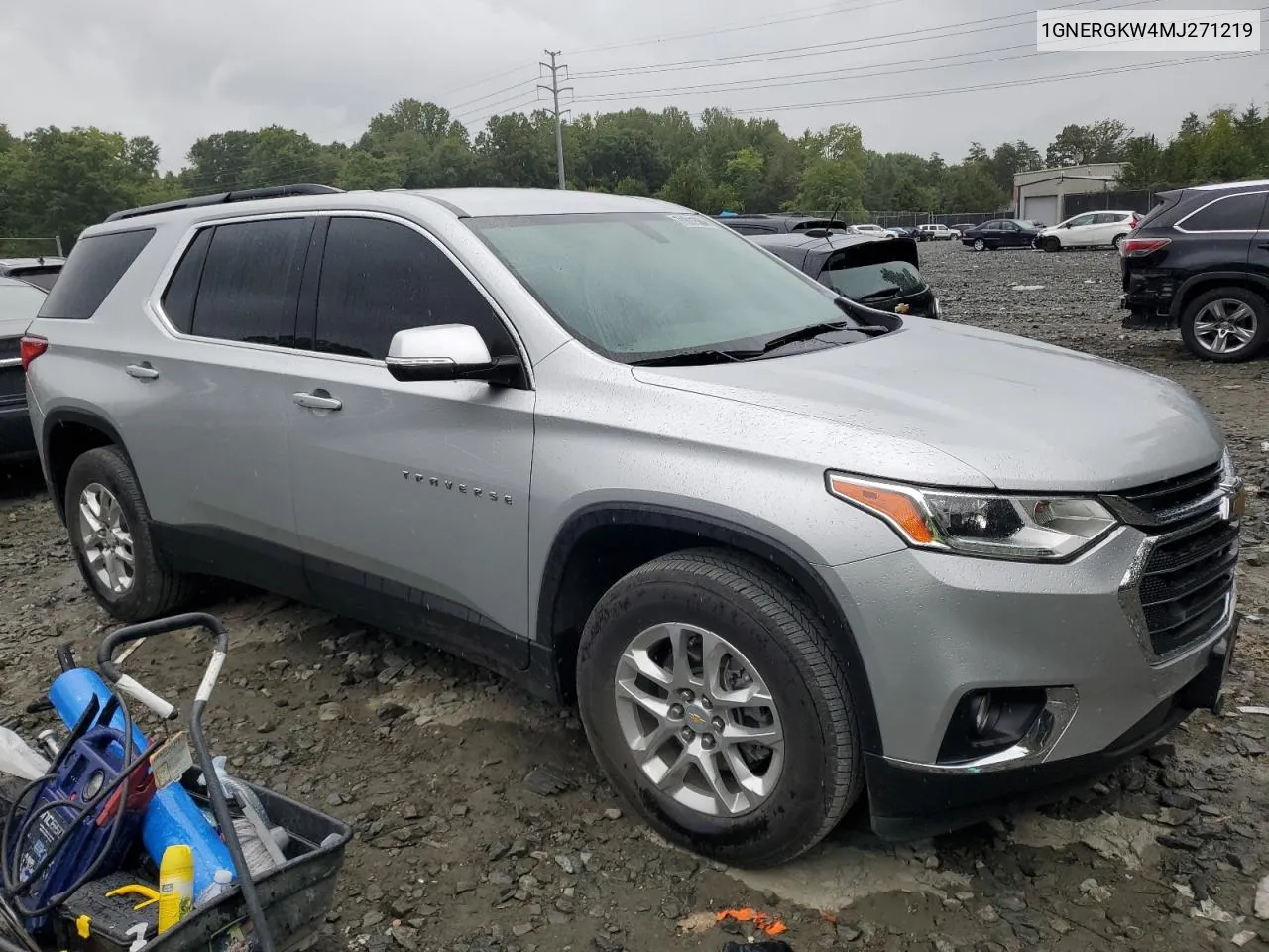 1GNERGKW4MJ271219 2021 Chevrolet Traverse Lt