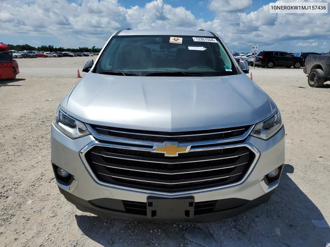 1GNERGKW1MJ157436 2021 Chevrolet Traverse Lt