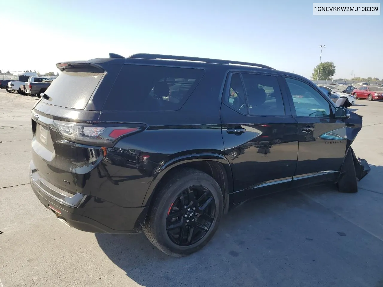 2021 Chevrolet Traverse Premier VIN: 1GNEVKKW2MJ108339 Lot: 73707304