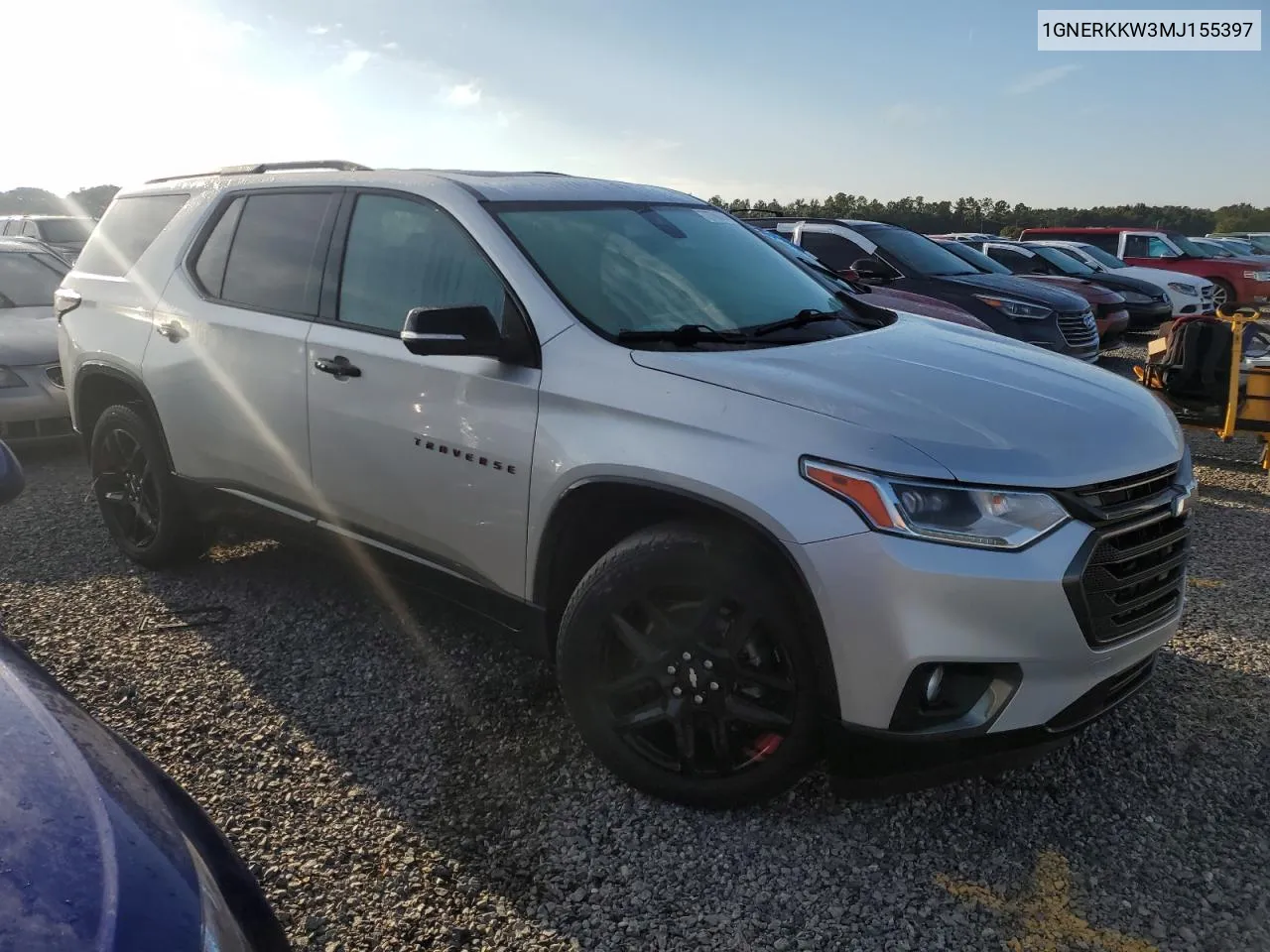 2021 Chevrolet Traverse Premier VIN: 1GNERKKW3MJ155397 Lot: 73786784