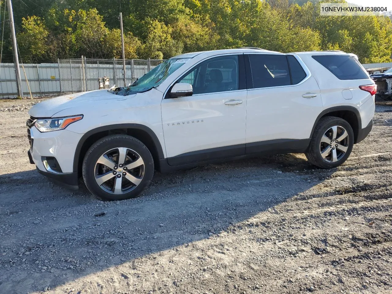 2021 Chevrolet Traverse Lt VIN: 1GNEVHKW3MJ238004 Lot: 74116374