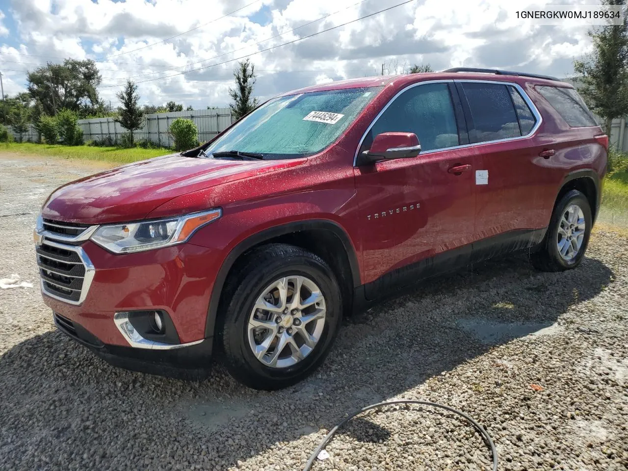 2021 Chevrolet Traverse Lt VIN: 1GNERGKW0MJ189634 Lot: 74445294