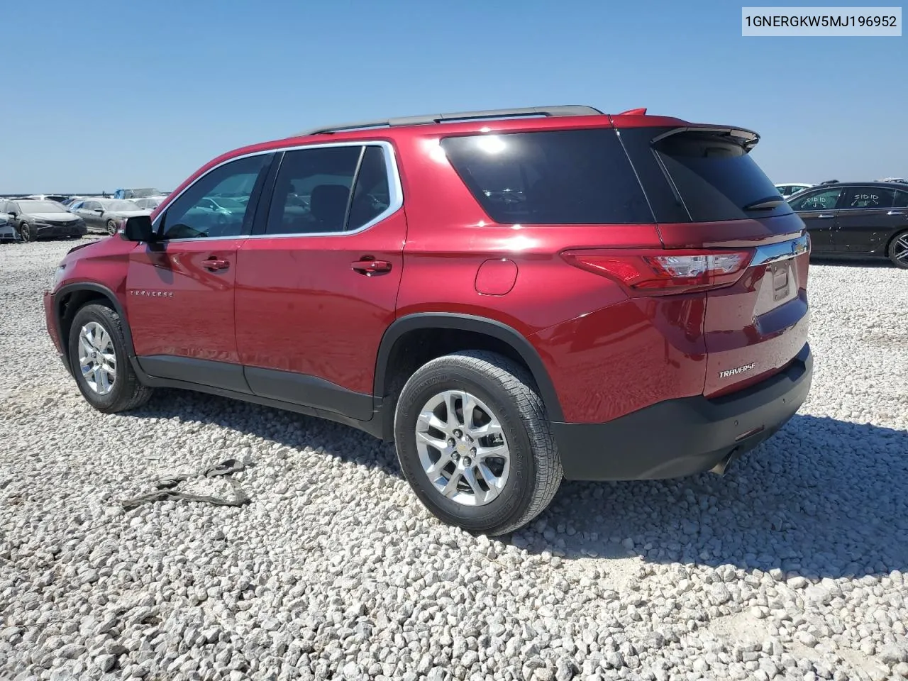 2021 Chevrolet Traverse Lt VIN: 1GNERGKW5MJ196952 Lot: 74561444