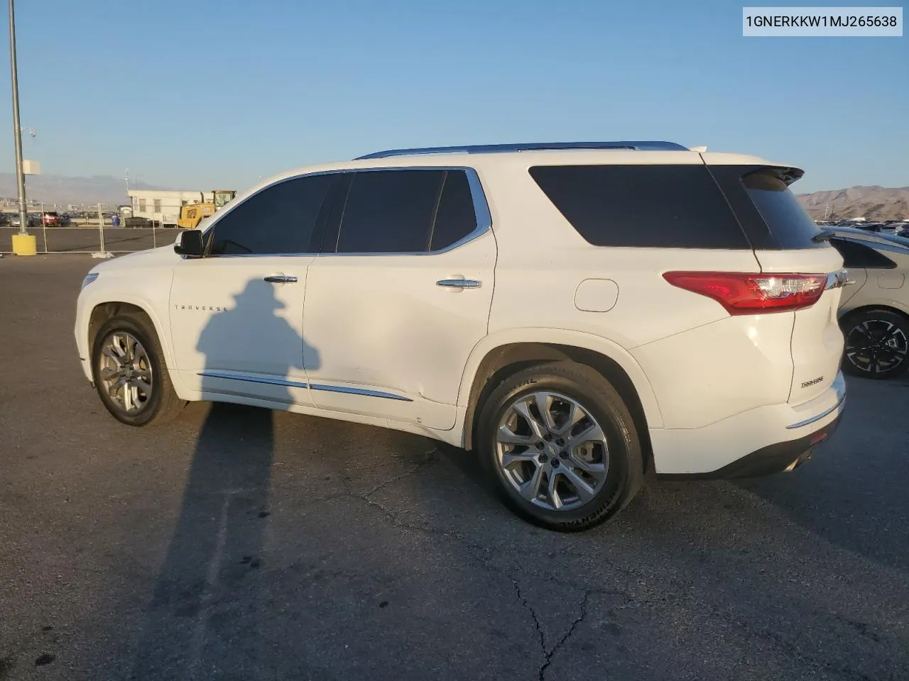 2021 Chevrolet Traverse Premier VIN: 1GNERKKW1MJ265638 Lot: 74568614