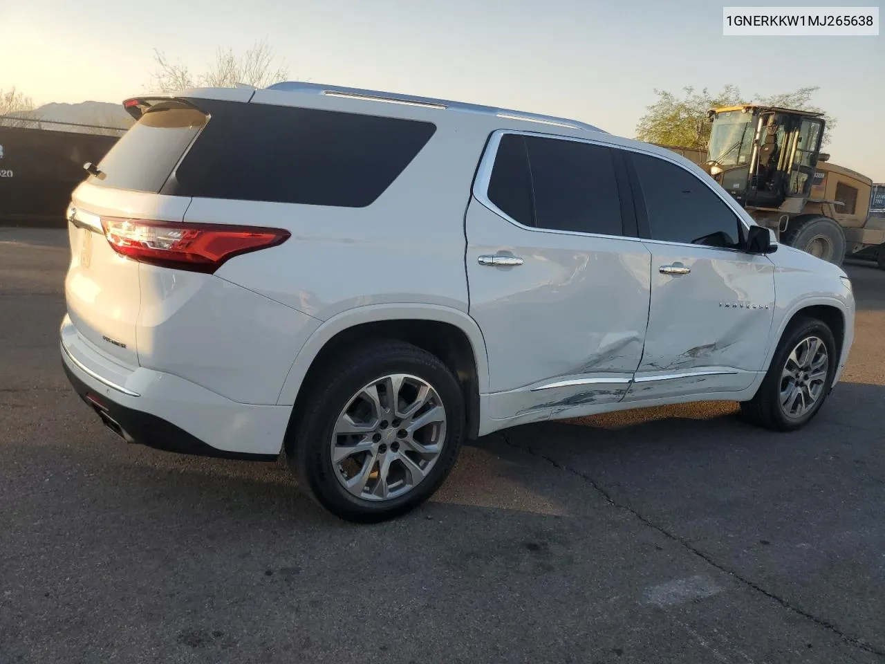 2021 Chevrolet Traverse Premier VIN: 1GNERKKW1MJ265638 Lot: 74568614