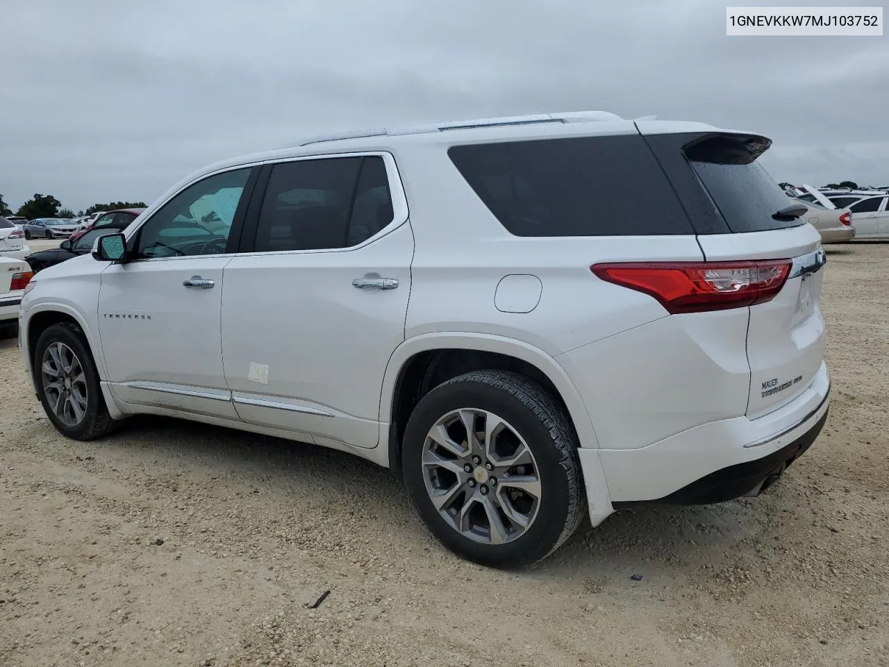 2021 Chevrolet Traverse Premier VIN: 1GNEVKKW7MJ103752 Lot: 74808064