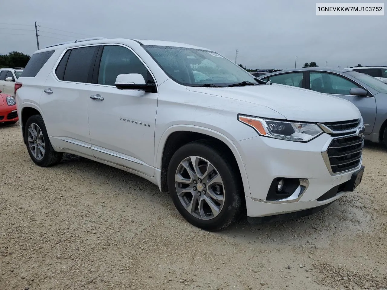 2021 Chevrolet Traverse Premier VIN: 1GNEVKKW7MJ103752 Lot: 74808064