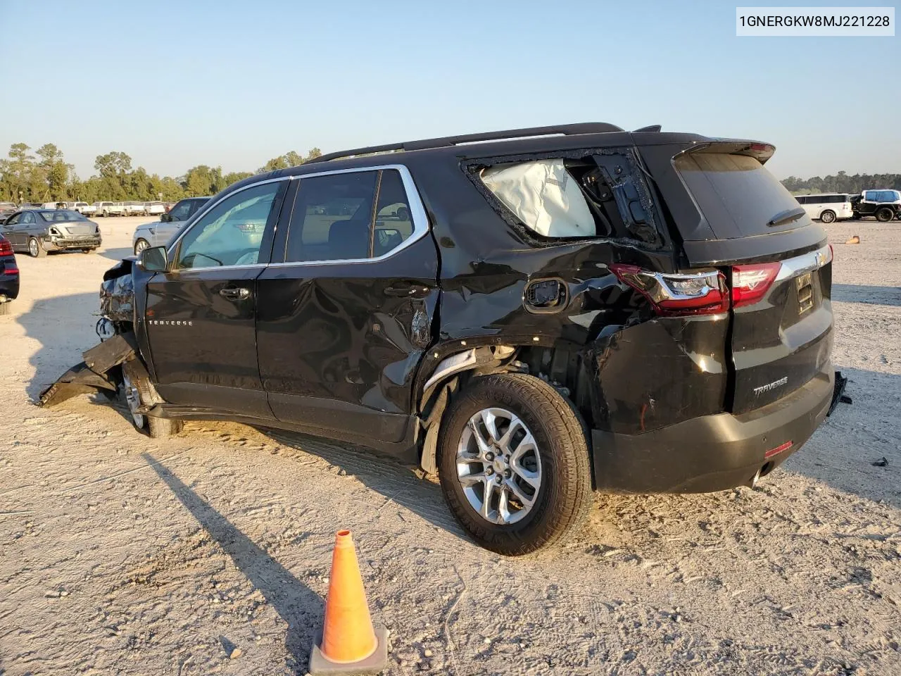 2021 Chevrolet Traverse Lt VIN: 1GNERGKW8MJ221228 Lot: 75551424