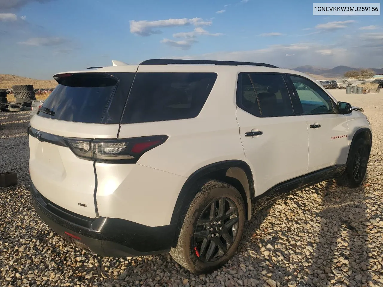 2021 Chevrolet Traverse Premier VIN: 1GNEVKKW3MJ259156 Lot: 75930504