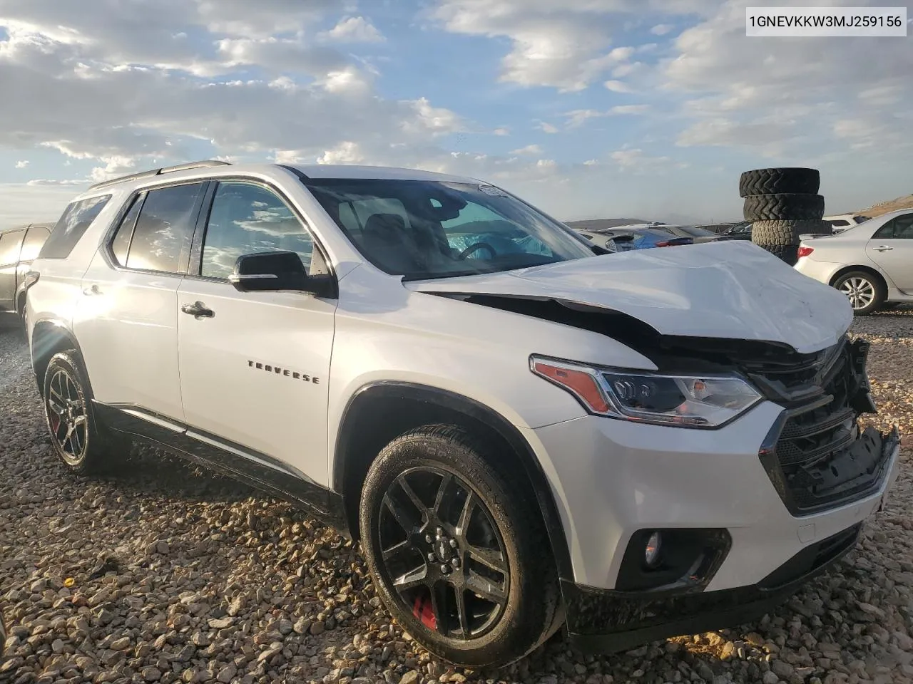 2021 Chevrolet Traverse Premier VIN: 1GNEVKKW3MJ259156 Lot: 75930504