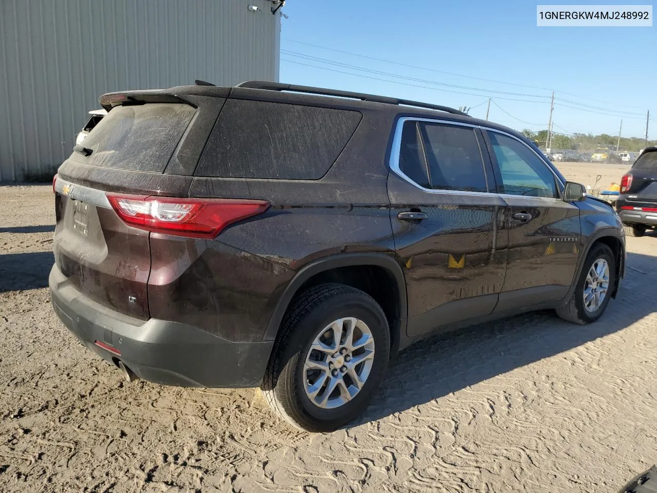 2021 Chevrolet Traverse Lt VIN: 1GNERGKW4MJ248992 Lot: 76265574