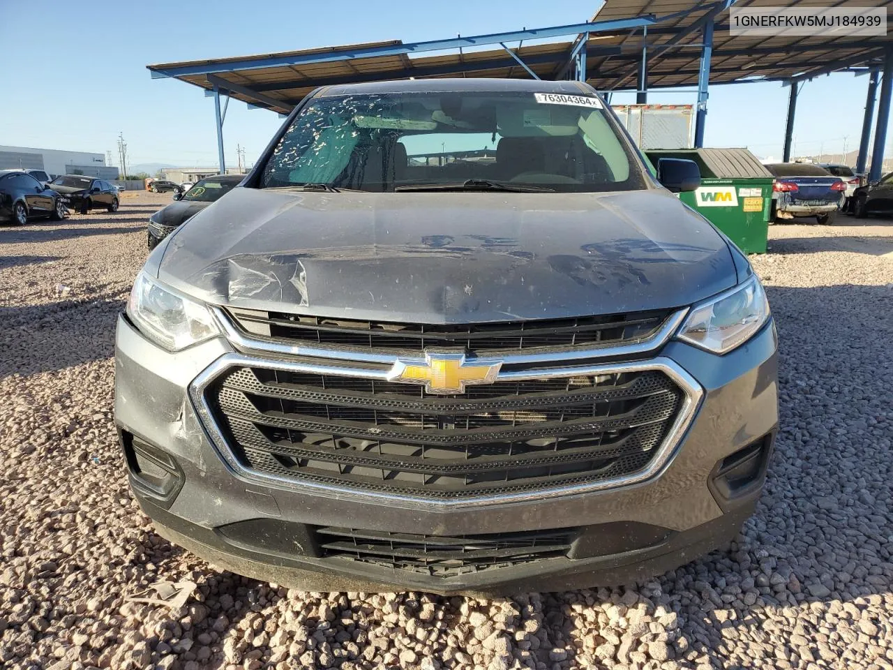 2021 Chevrolet Traverse Ls VIN: 1GNERFKW5MJ184939 Lot: 76304364