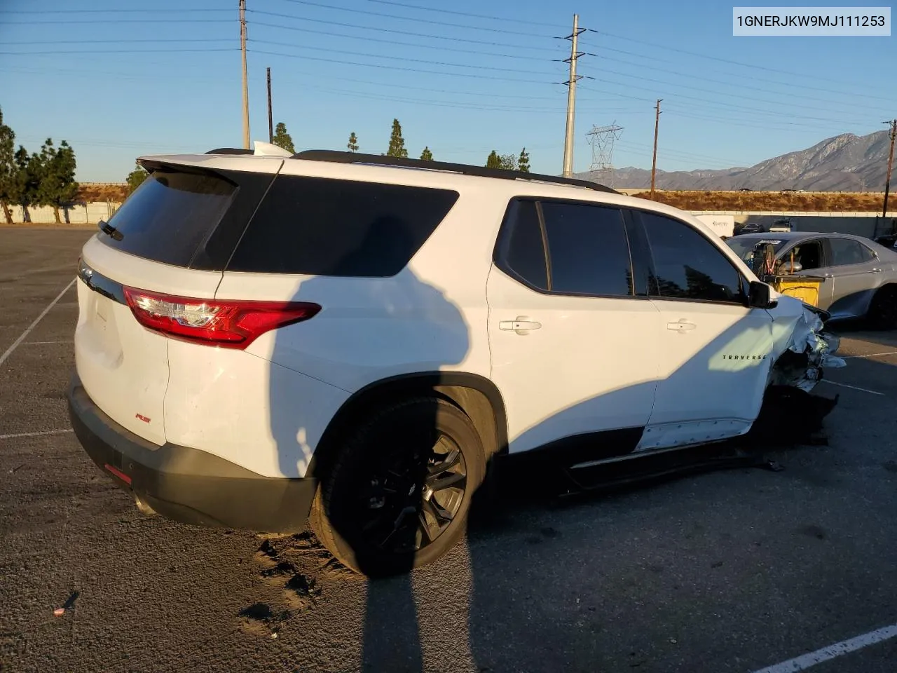 2021 Chevrolet Traverse Rs VIN: 1GNERJKW9MJ111253 Lot: 76915914