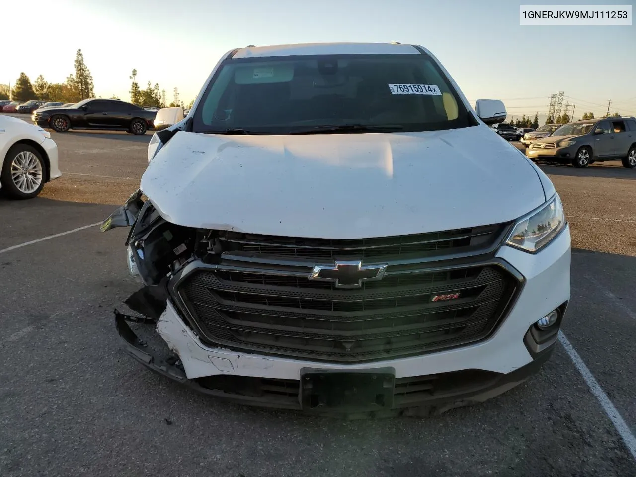 2021 Chevrolet Traverse Rs VIN: 1GNERJKW9MJ111253 Lot: 76915914