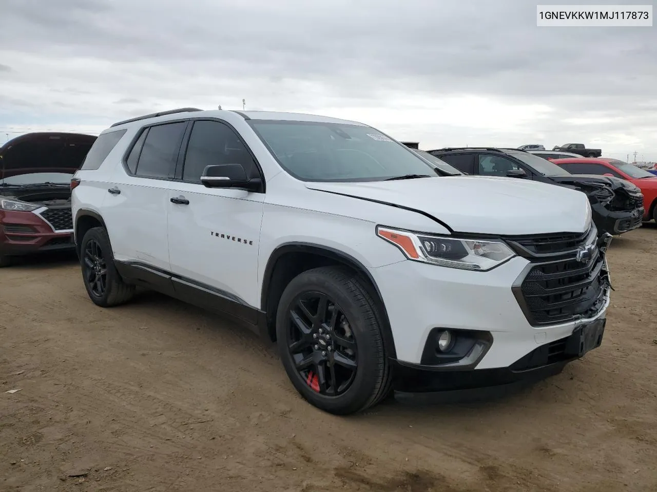 2021 Chevrolet Traverse Premier VIN: 1GNEVKKW1MJ117873 Lot: 77025074