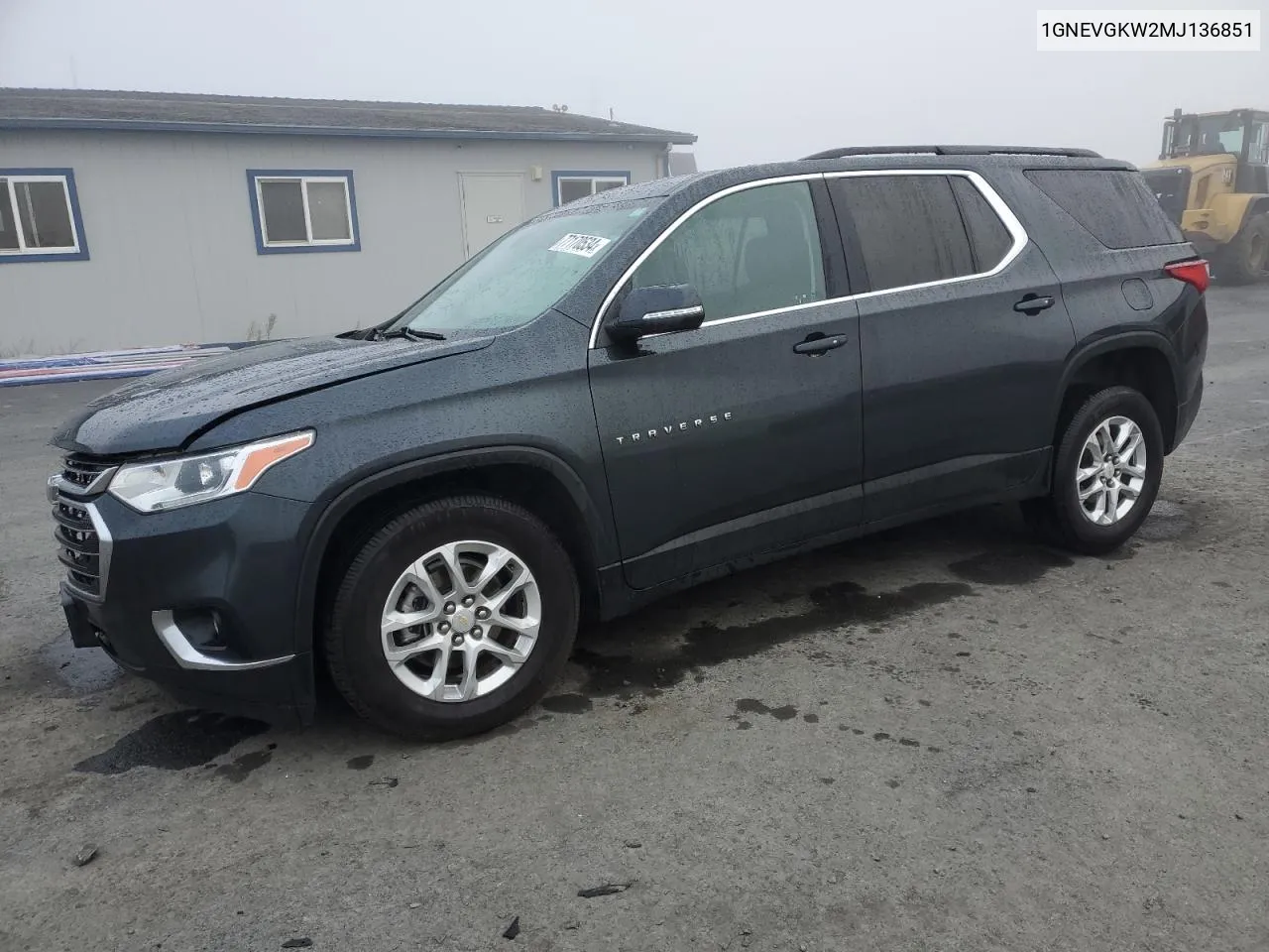 2021 Chevrolet Traverse Lt VIN: 1GNEVGKW2MJ136851 Lot: 77170534