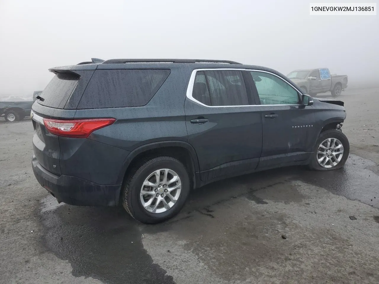 1GNEVGKW2MJ136851 2021 Chevrolet Traverse Lt