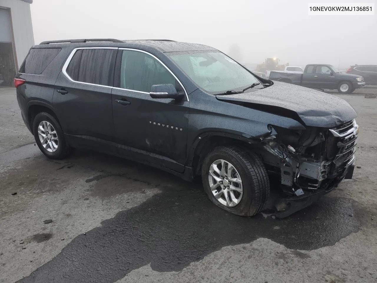 1GNEVGKW2MJ136851 2021 Chevrolet Traverse Lt