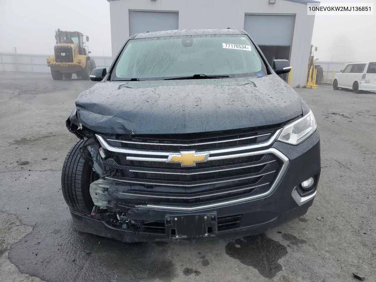 2021 Chevrolet Traverse Lt VIN: 1GNEVGKW2MJ136851 Lot: 77170534