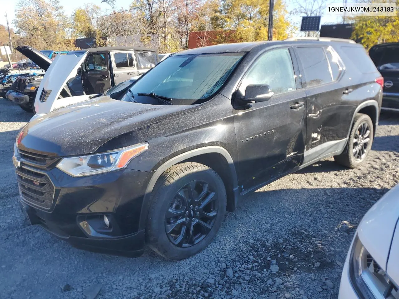 2021 Chevrolet Traverse Rs VIN: 1GNEVJKW0MJ243183 Lot: 77839764