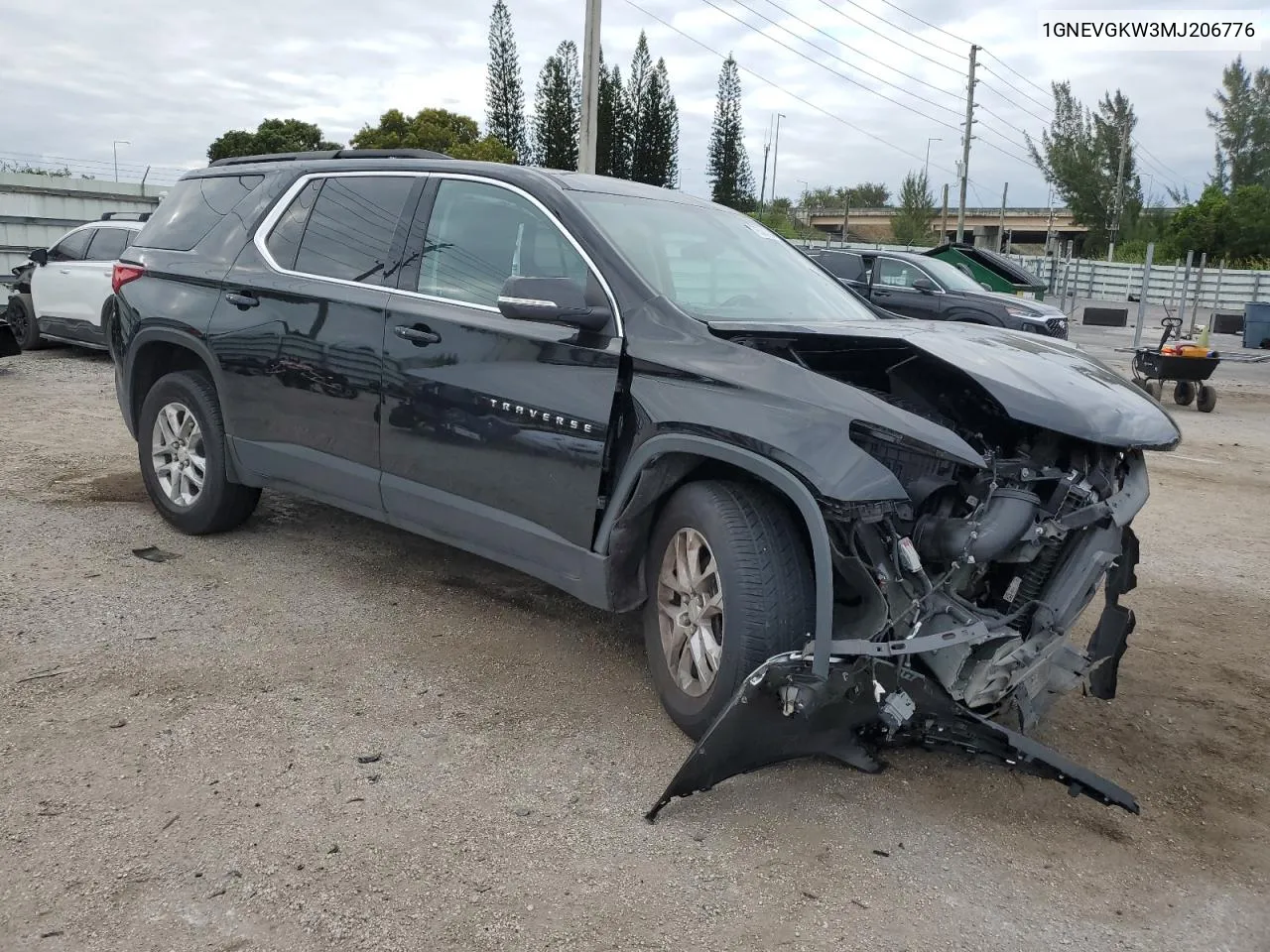 2021 Chevrolet Traverse Lt VIN: 1GNEVGKW3MJ206776 Lot: 79508124