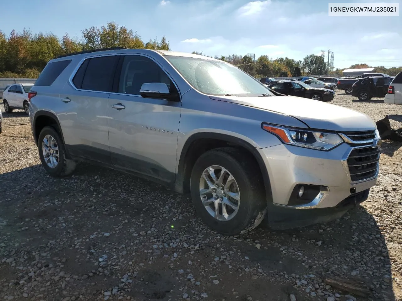 2021 Chevrolet Traverse Lt VIN: 1GNEVGKW7MJ235021 Lot: 79947374