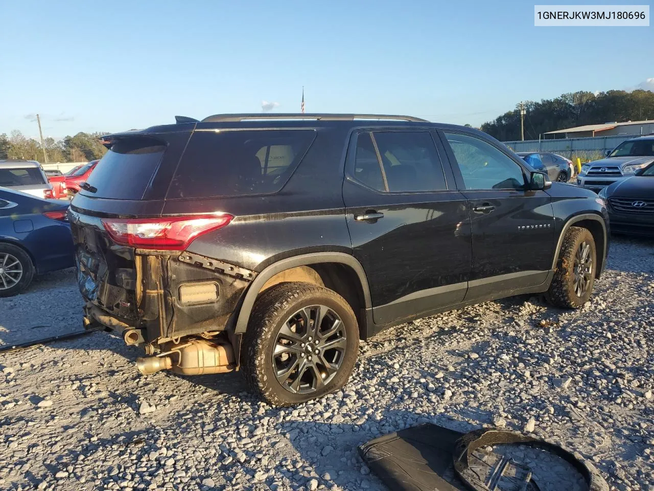 2021 Chevrolet Traverse Rs VIN: 1GNERJKW3MJ180696 Lot: 80042674