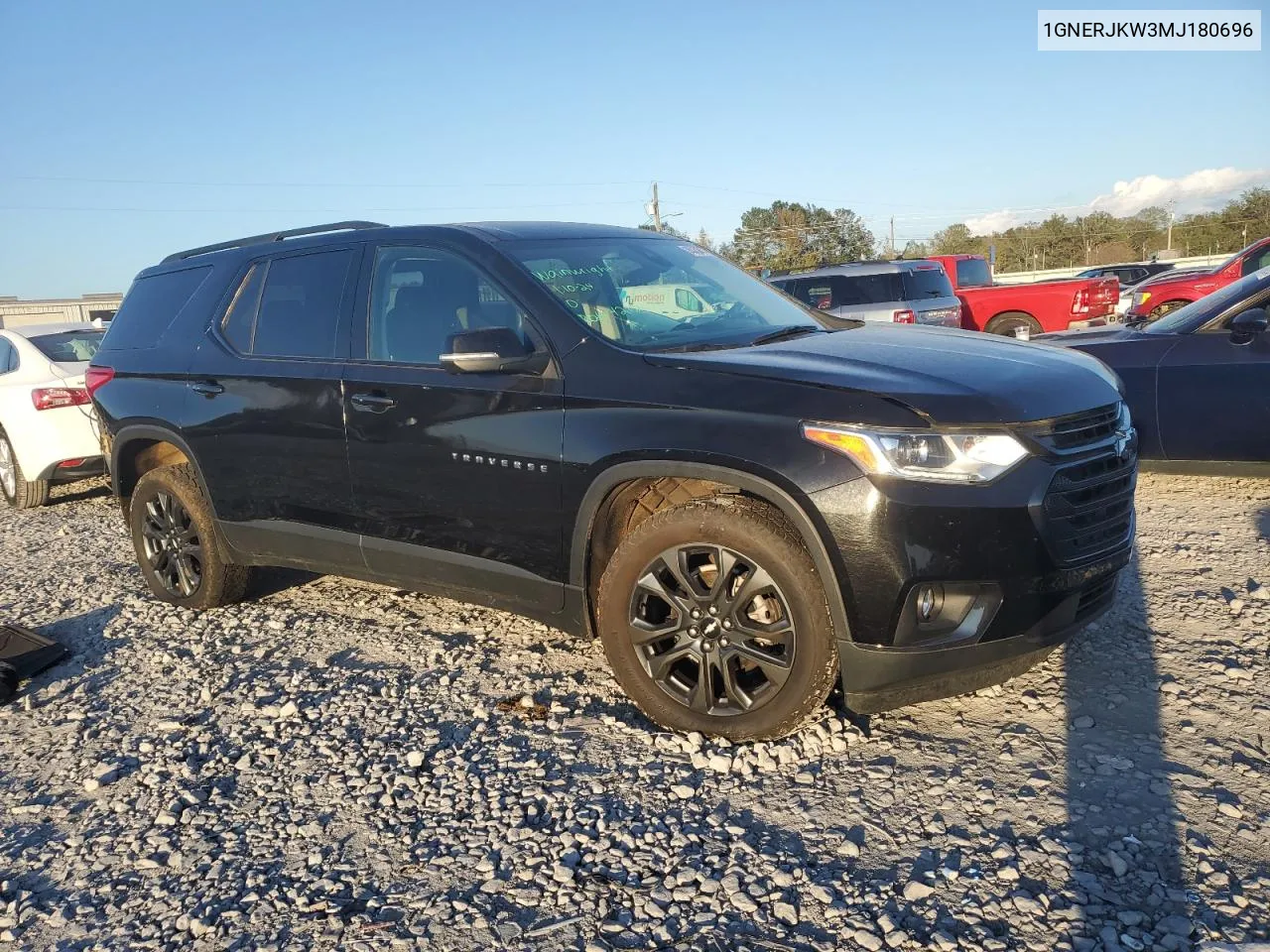 2021 Chevrolet Traverse Rs VIN: 1GNERJKW3MJ180696 Lot: 80042674