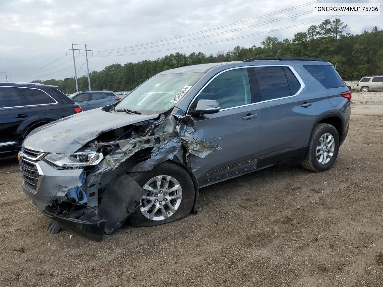 2021 Chevrolet Traverse Lt VIN: 1GNERGKW4MJ175736 Lot: 80086014