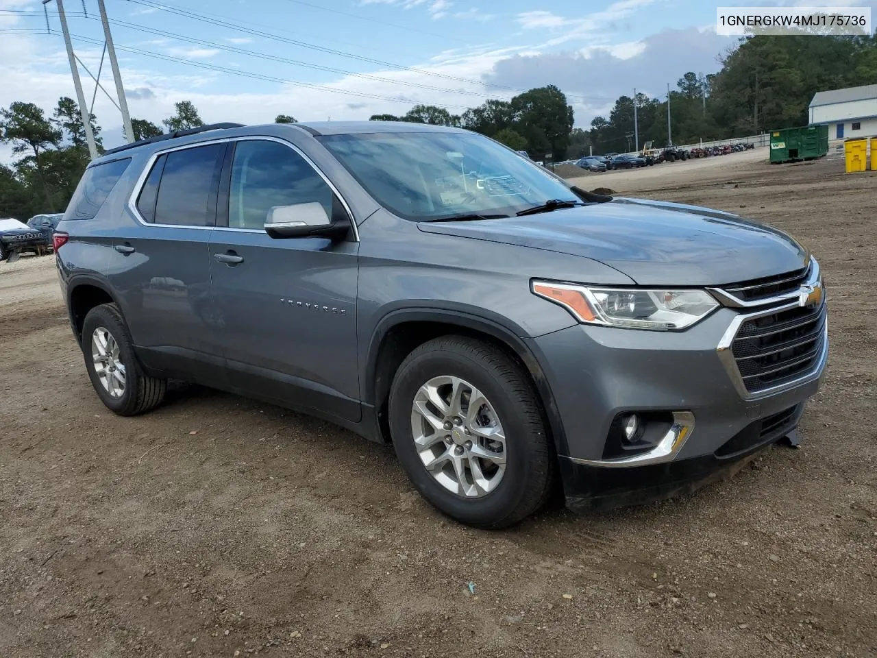 2021 Chevrolet Traverse Lt VIN: 1GNERGKW4MJ175736 Lot: 80086014