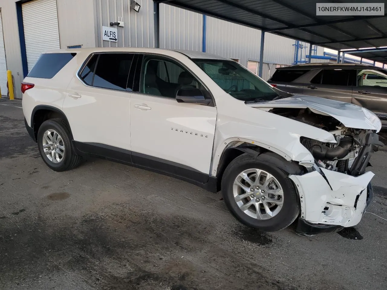 2021 Chevrolet Traverse Ls VIN: 1GNERFKW4MJ143461 Lot: 80290874