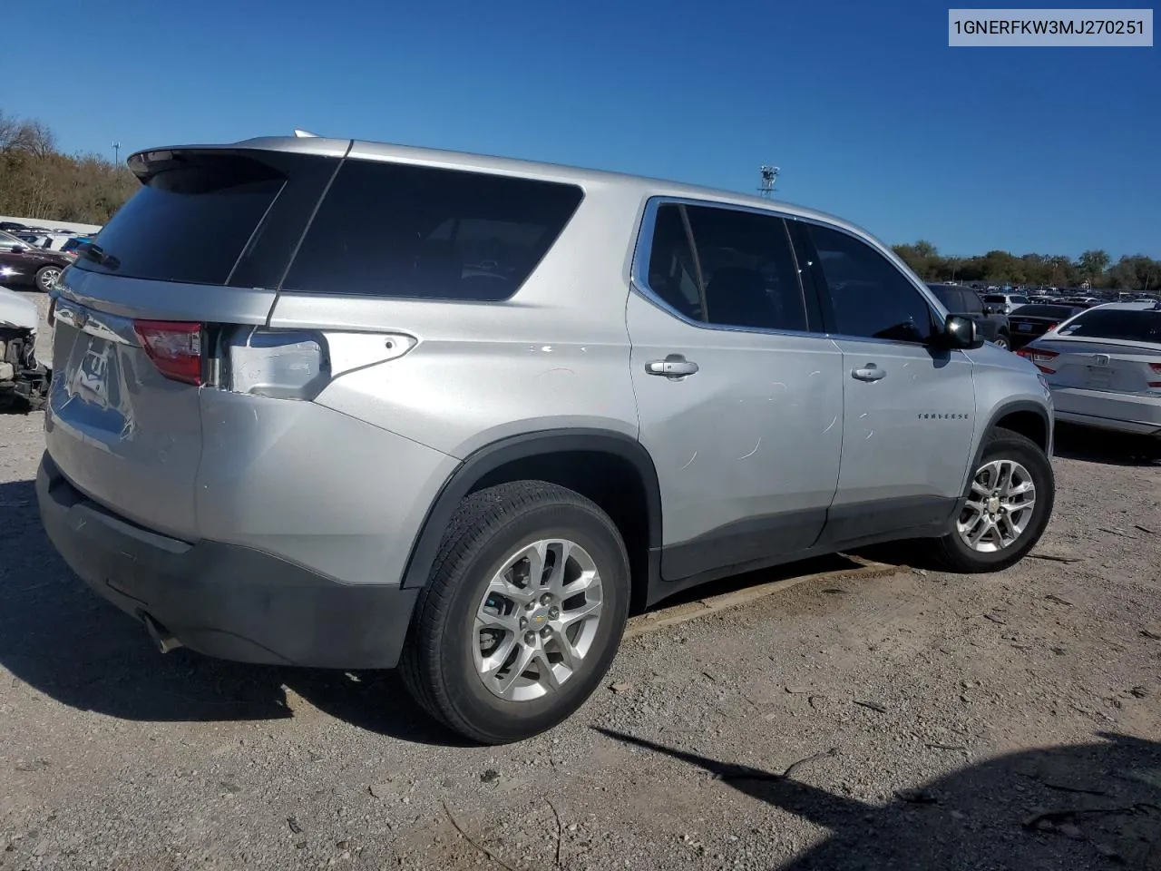 2021 Chevrolet Traverse Ls VIN: 1GNERFKW3MJ270251 Lot: 80706274