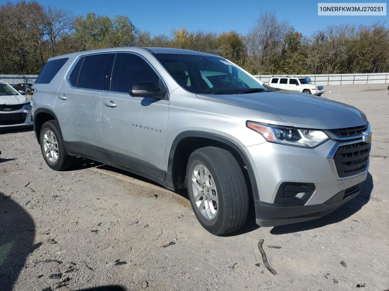 2021 Chevrolet Traverse Ls VIN: 1GNERFKW3MJ270251 Lot: 80706274