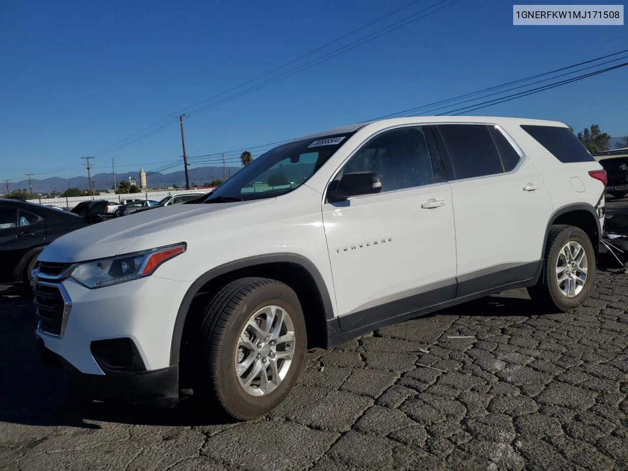 2021 Chevrolet Traverse Ls VIN: 1GNERFKW1MJ171508 Lot: 80886504